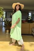 Made in Italy Sahara Star Sack Dress Lime 